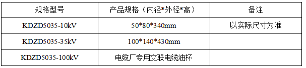 交聯(lián)電纜油杯終端